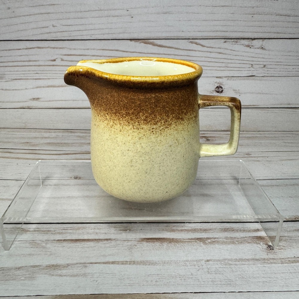 Mikasa Stylekraft C0900 Creamer Pitcher Brown Cream Speckled‎ Japan Vintage
